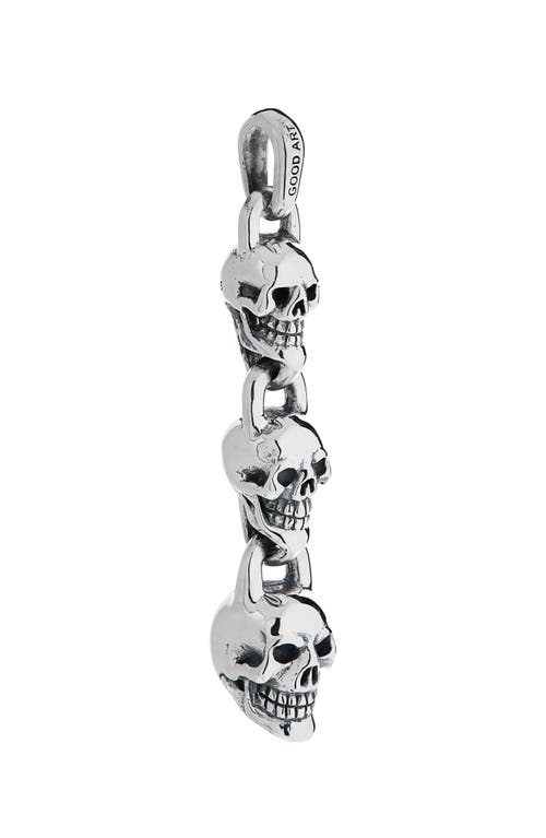 Good Art Hlywd Jack Skull Drop Pendant In Silver