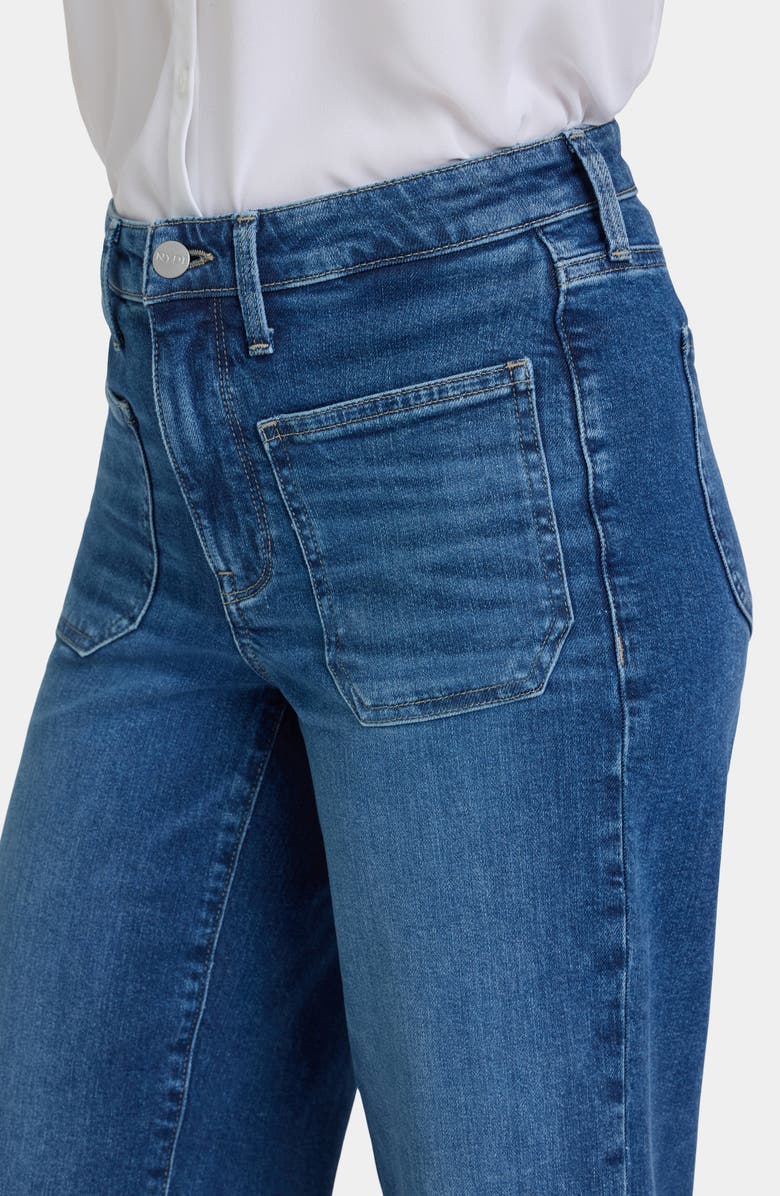 NYDJ Teresa Patch Pocket High Waist Ankle Wide Leg Jeans, Alternate, color, Opera Blue
