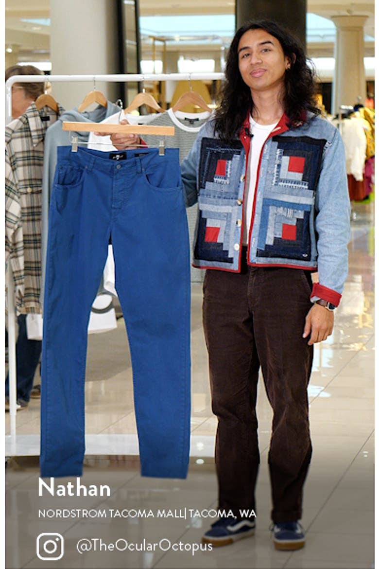 Adrien Slim Fit Five-Pocket Airweft Twill Pants video