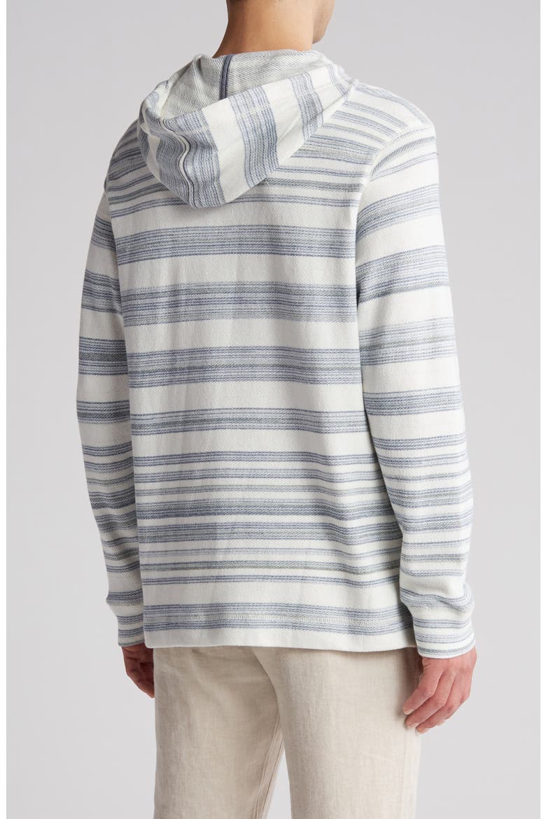 Baja Shoreline Stripe Quarter Zip Hoodie, Alternate, color, COCONUT