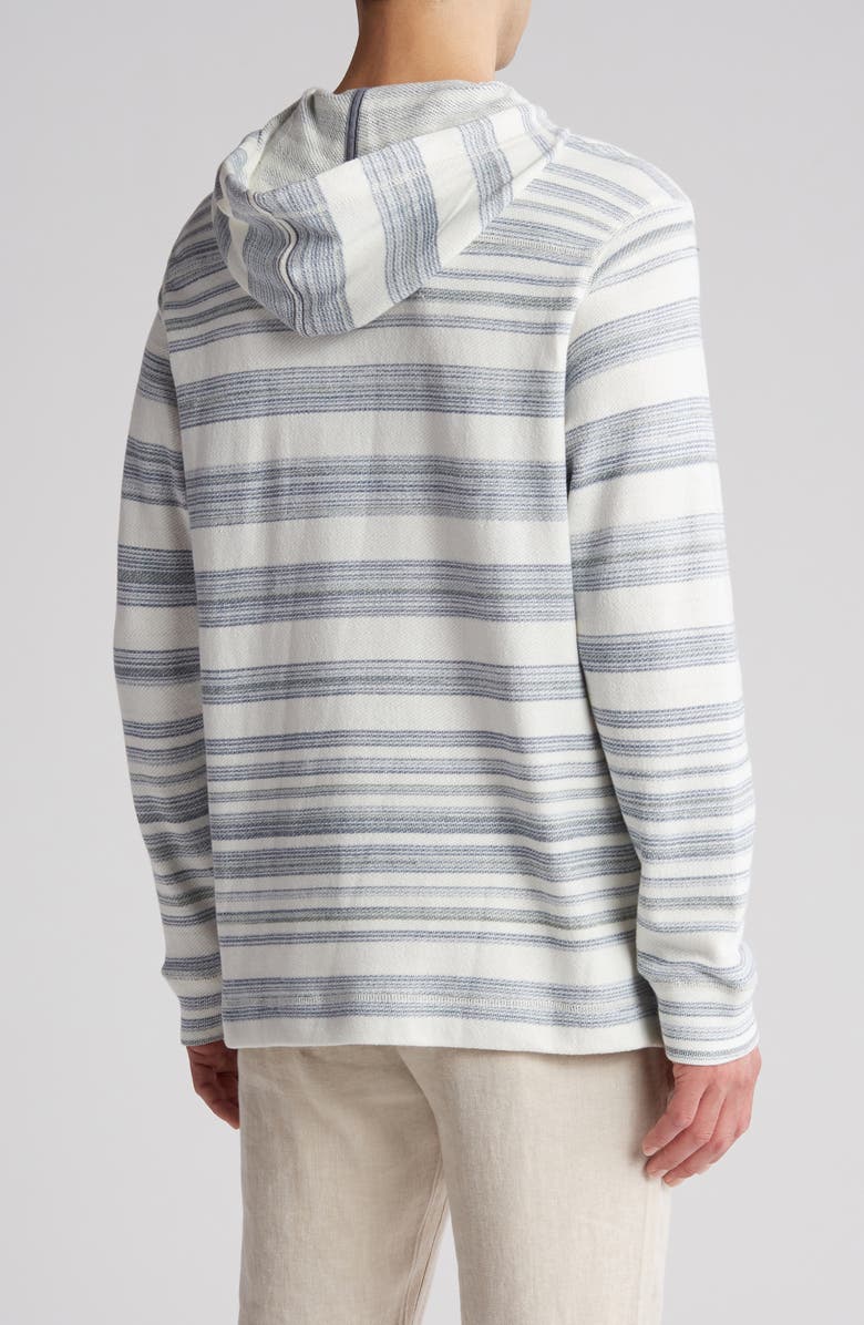 Tommy Bahama Baja Shoreline Stripe Quarter Zip Hoodie, Alternate, color,