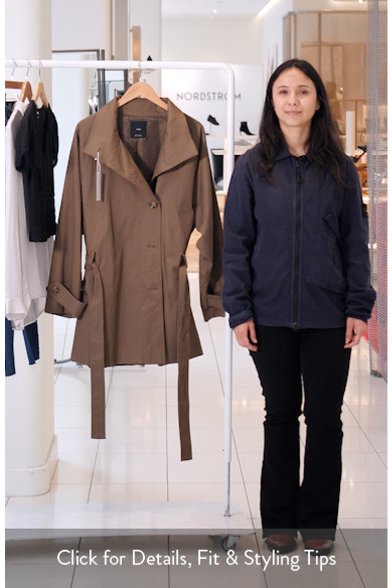 Funnel Neck Belted Trench Coat video
