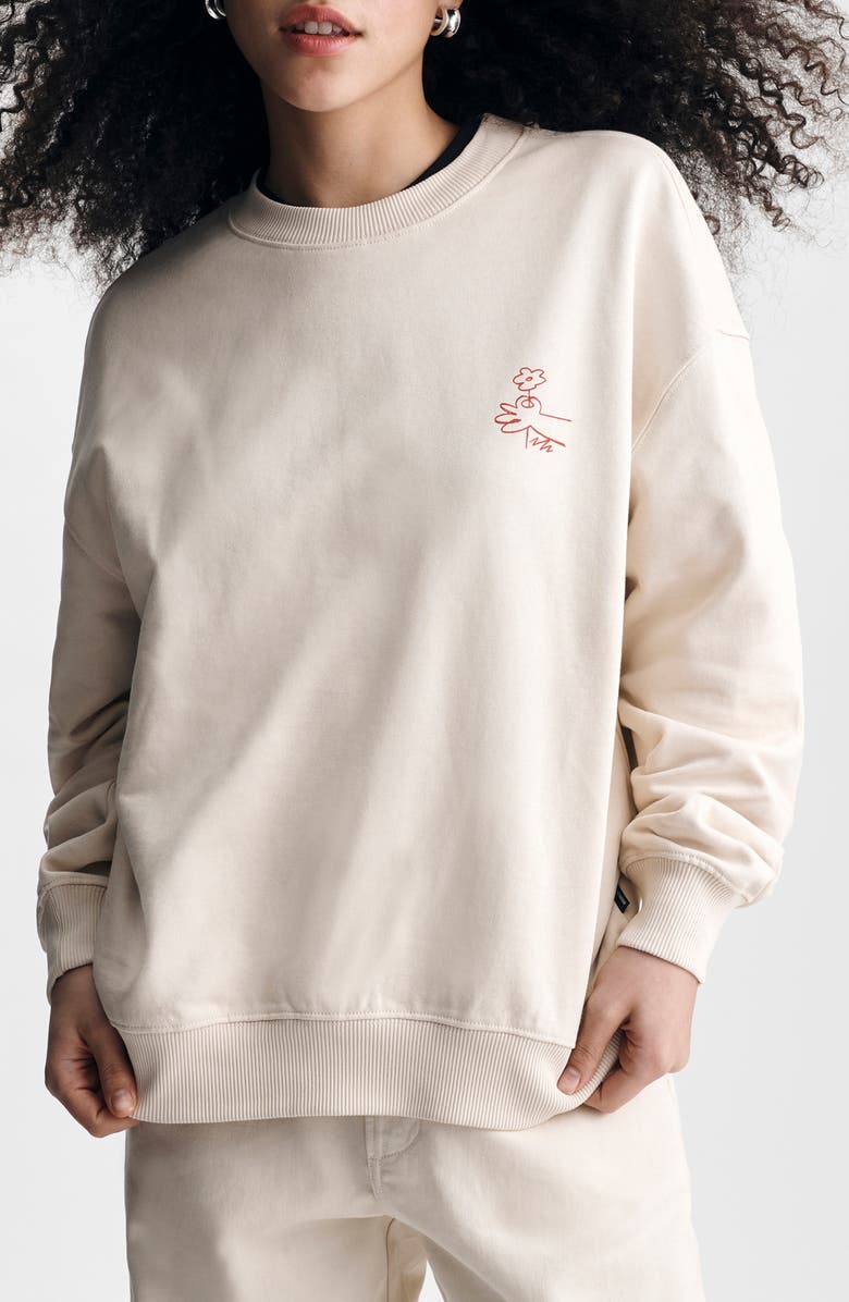 Brooklyn Industries Oversize Graphic Sweatshirt, Main, color, Sandshell