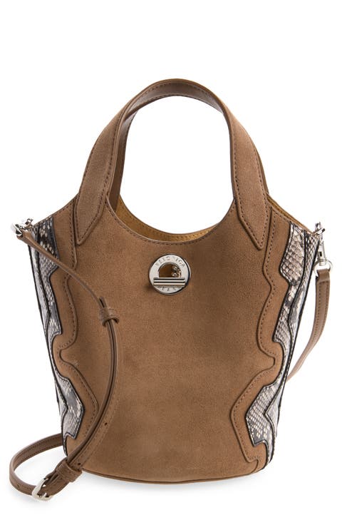 Anchor Mixed Media Bucket Bag