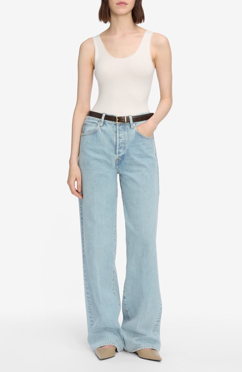 FRAME The Mesh Trim Tank, Alternate, color, White