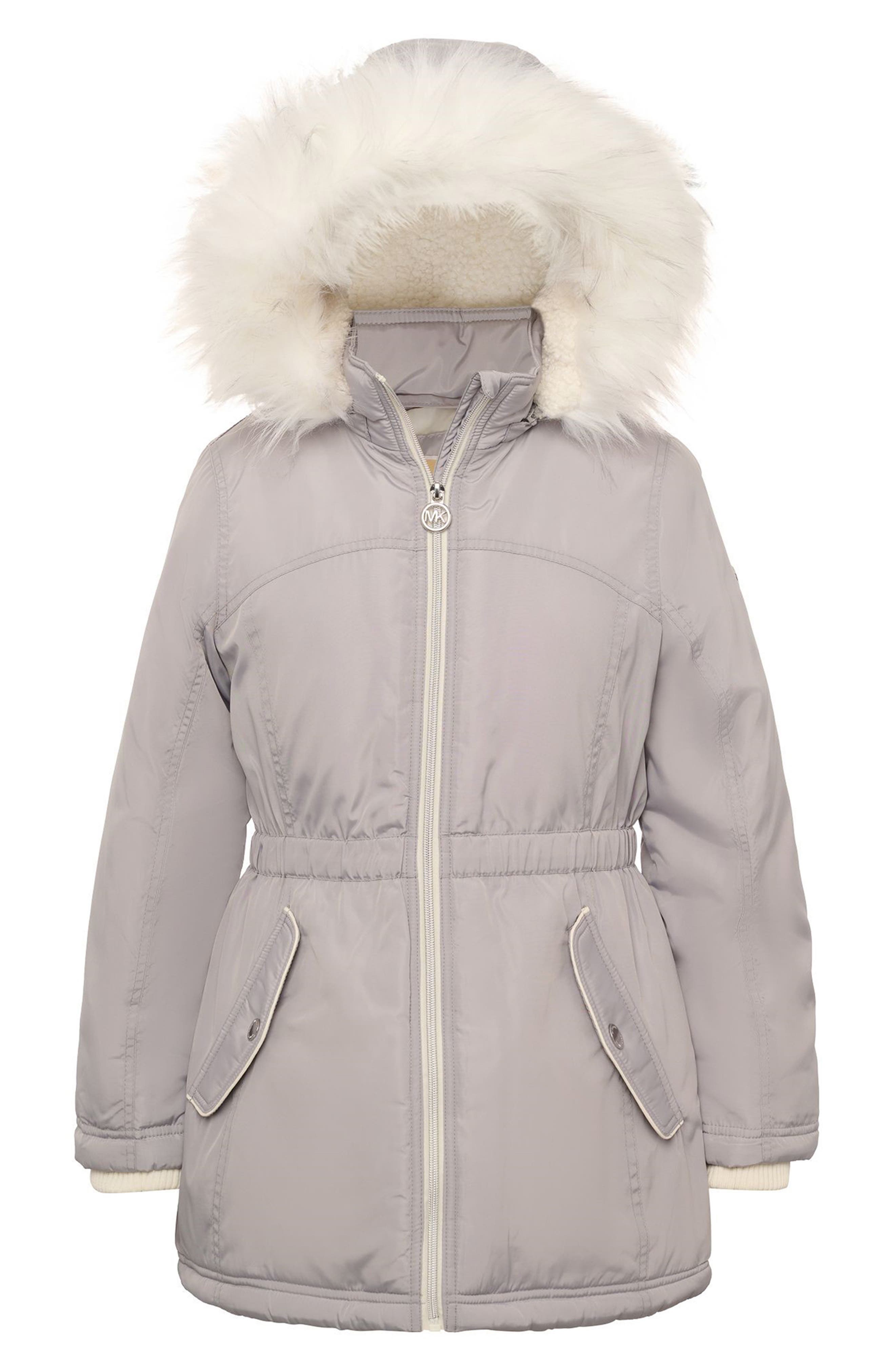 Michael Kors Kids' Faux Fur Trim Parka