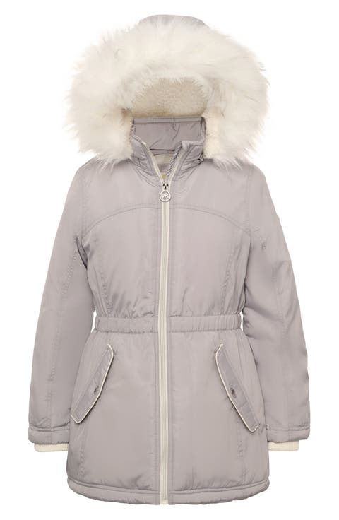 Kids' Faux Fur Trim Parka (Little Kid)