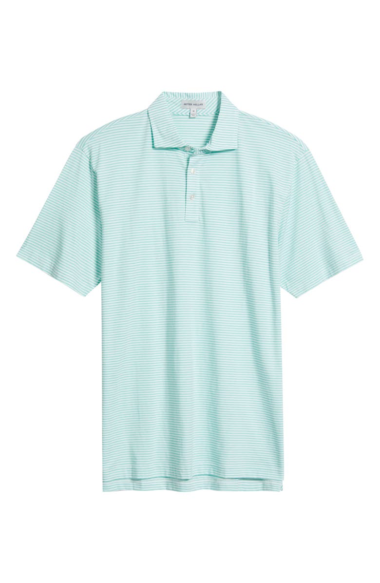 Peter Millar Collins Stripe Pima Cotton Polo, Alternate, color, Meadow