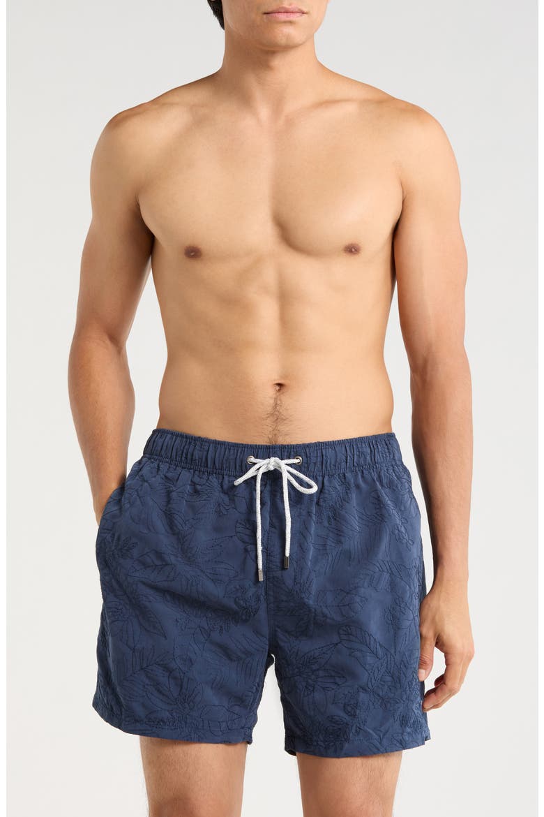 Endless Embroidered Volley Swim Shorts, Main, color, NAVY