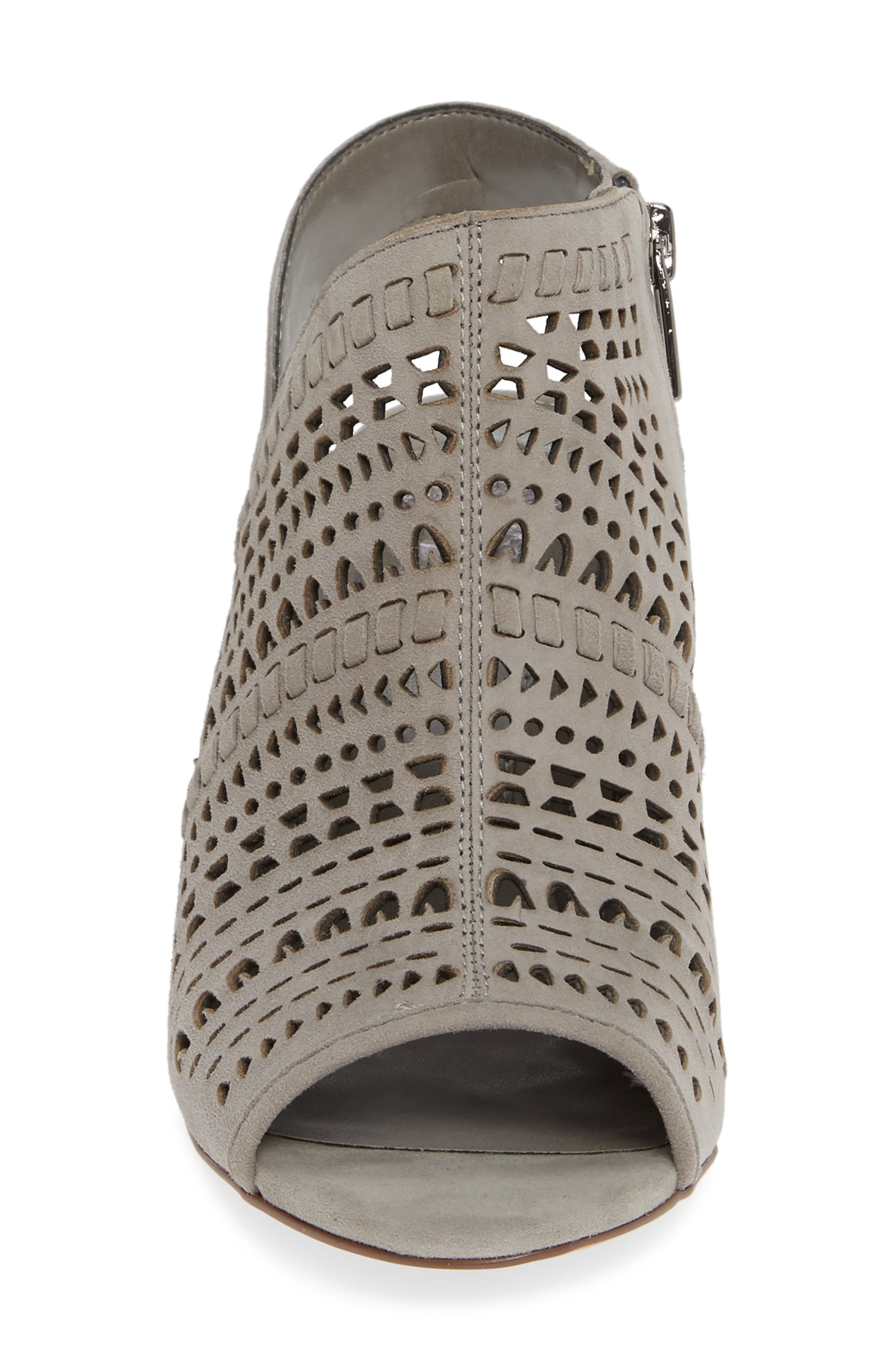 Derechie Perforated Shield Sandal, Alternate, color, STORM GREY SUEDE