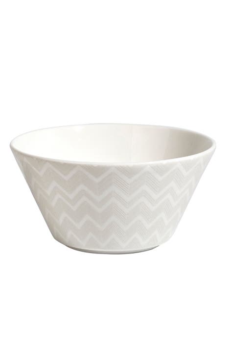 Fruit Bowls ZIG ZAG Set of 6  White diam. 12,8* H. 6,3 Cm