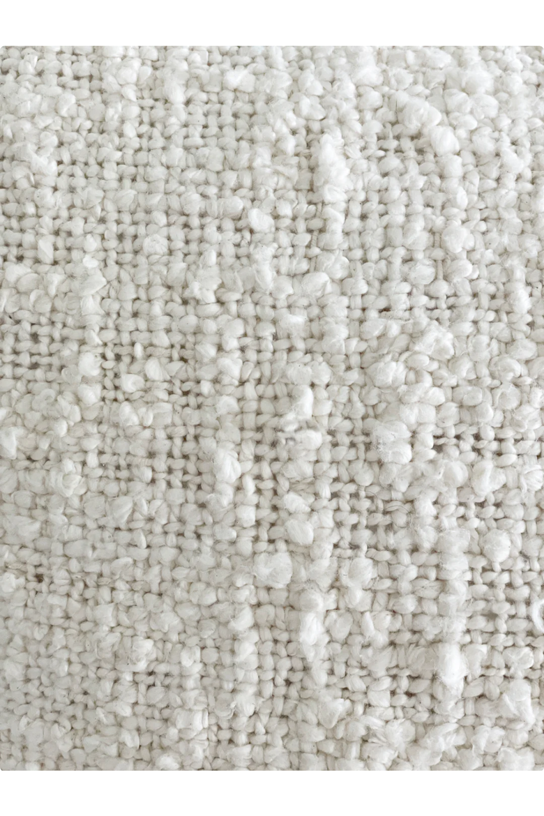 Cozy Cotton Boucle Euro Pillow Cover Only, Alternate, color, White