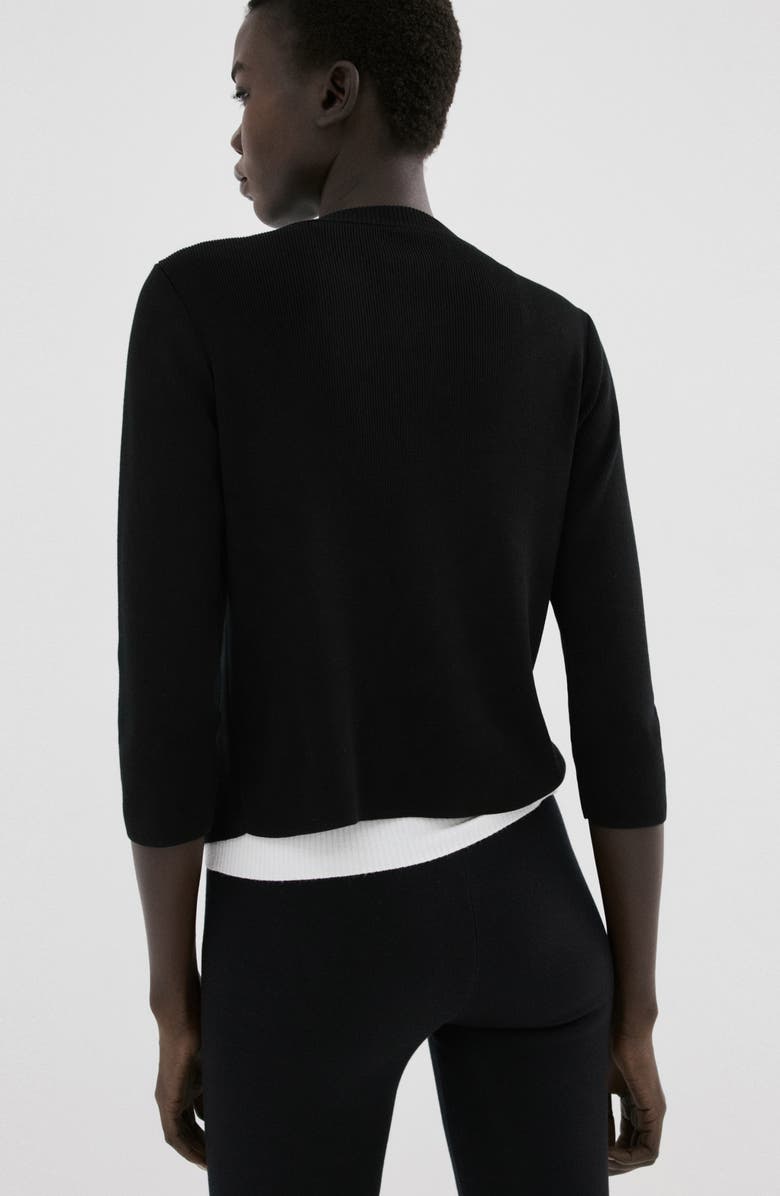 MANGO Front Button Cardigan, Alternate, color, Black