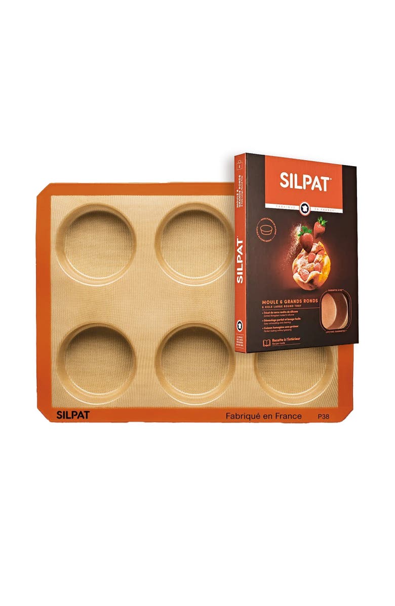 Silpat Perfect Non-Stick Large Round Cake Mold, Main, color, Orange