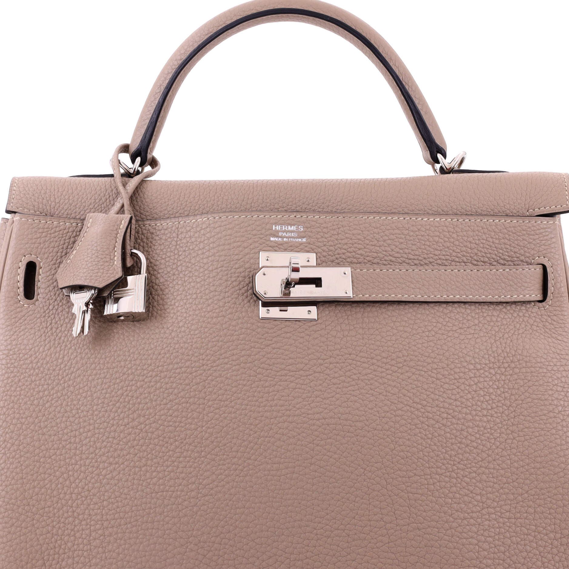 Pre-Owned Hermes Kelly Handbag Grey Togo with Palladium Hardware 32, Alternate, color, Gris Tourterelle