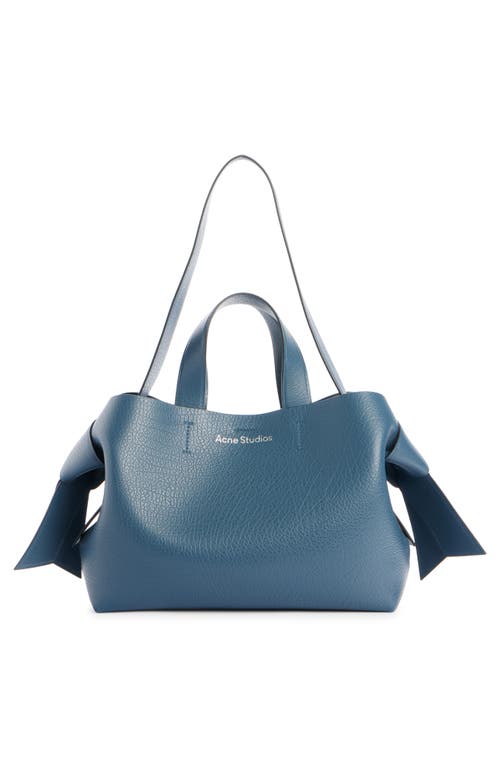 Acne Studios Musubi Leather Tote In Denim Blue