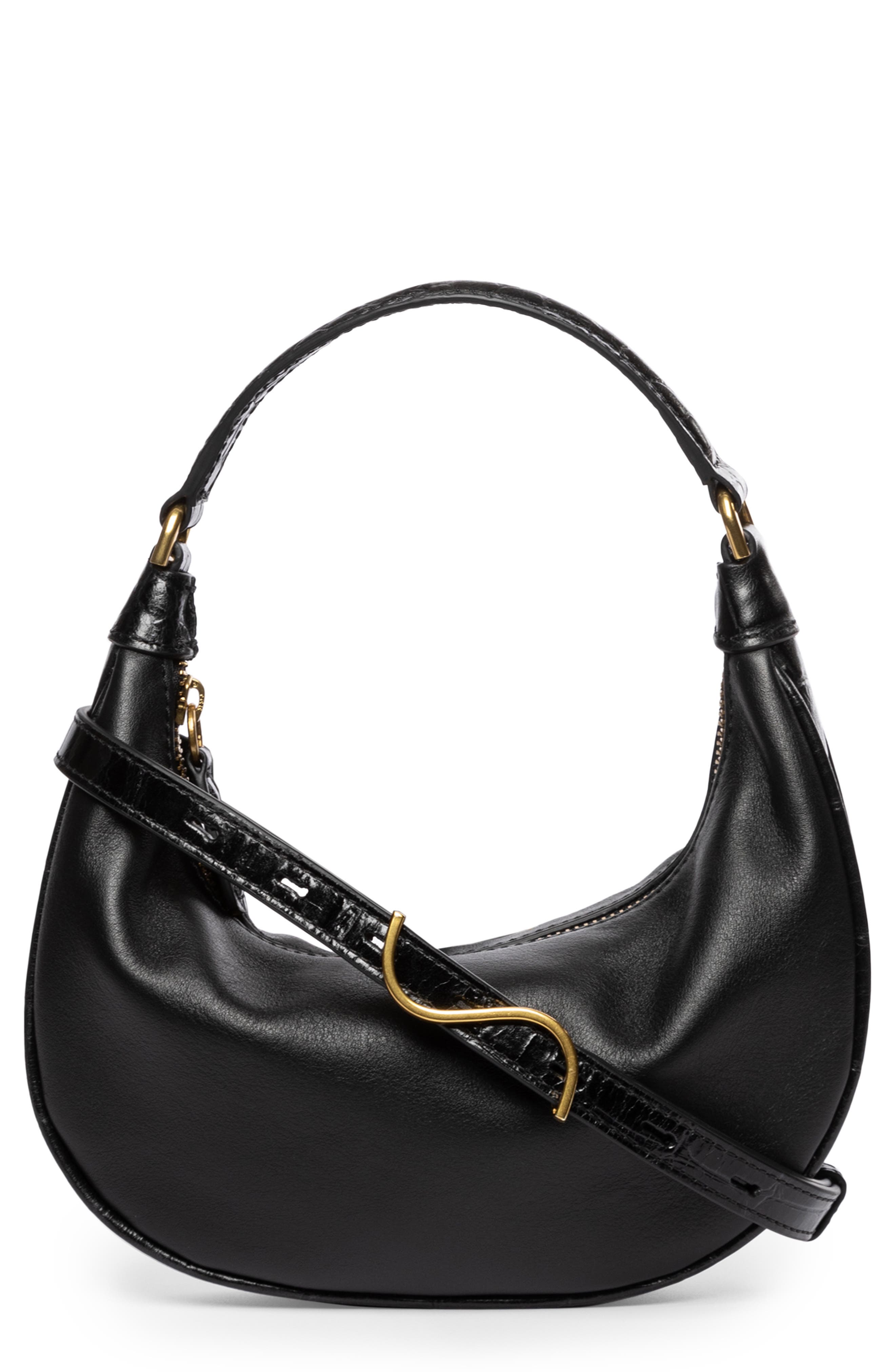 STAUD Mini Sasha Leather Shoulder Bag, Main, color, 