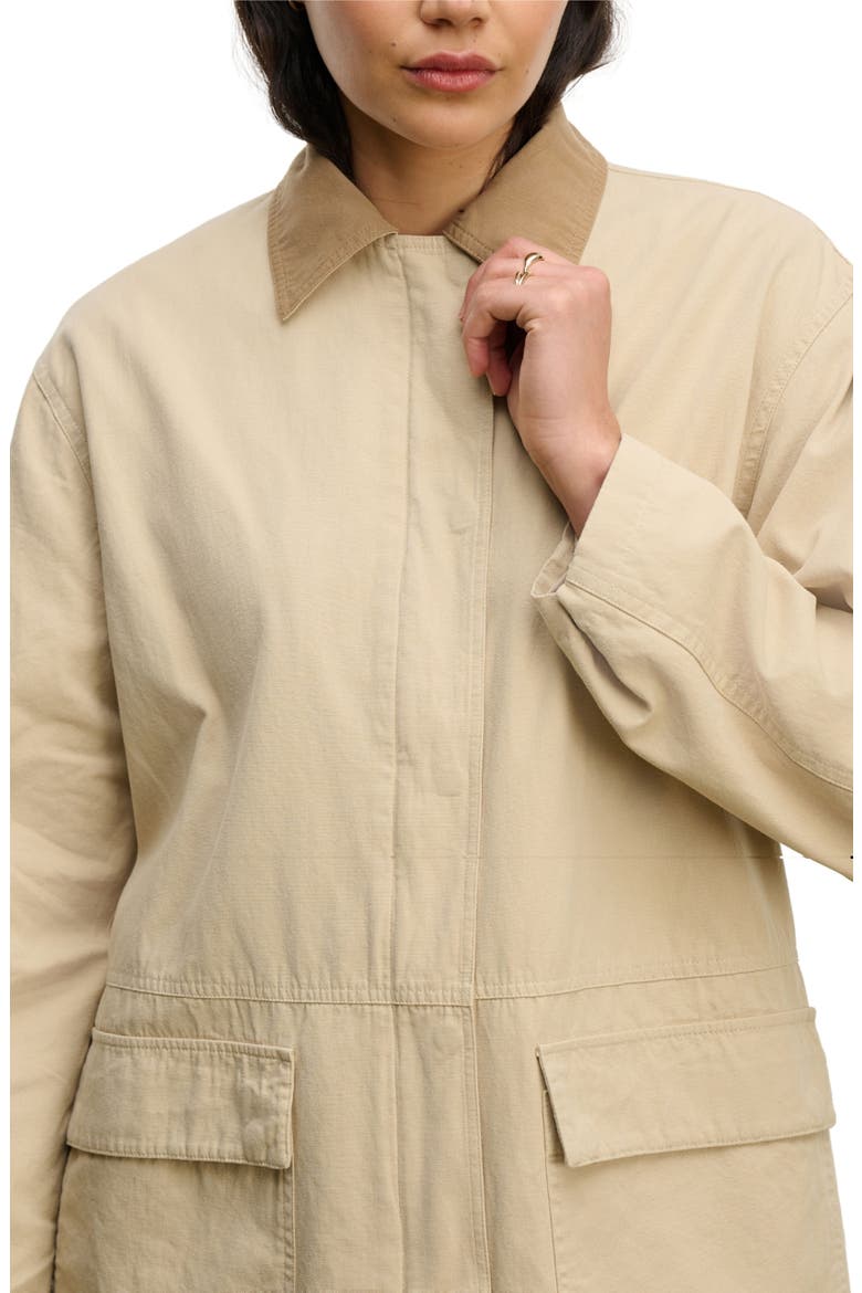 Rosa Cotton Canvas Jacket, Alternate, color, SAN NATURAL