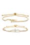Delilah CZ 2-Pack Assorted Slider Bracelets