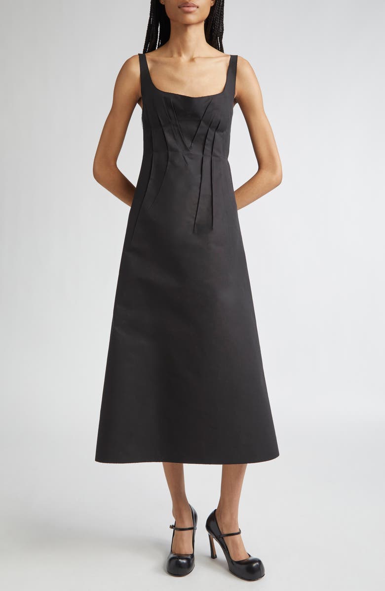 Marni Bonded Poplin A-Line Dress, Main, color,