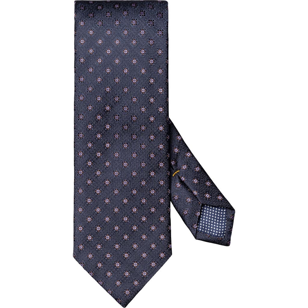 Eton Medallion Silk Tie In Blue