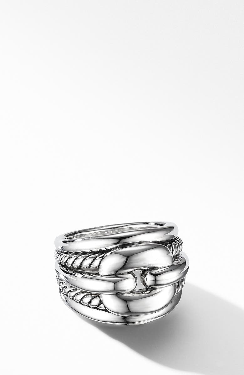 David Yurman Thoroughbred<sup>®</sup> Cushion Link Ring, Main, color,