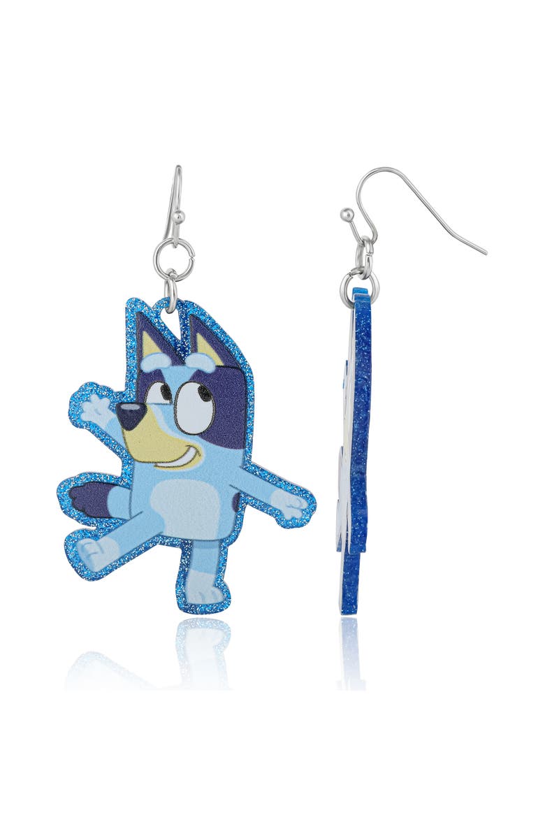 BLUEY Lightweight Drop Earrings with Character Silhouettes, Alternate, color, Blue