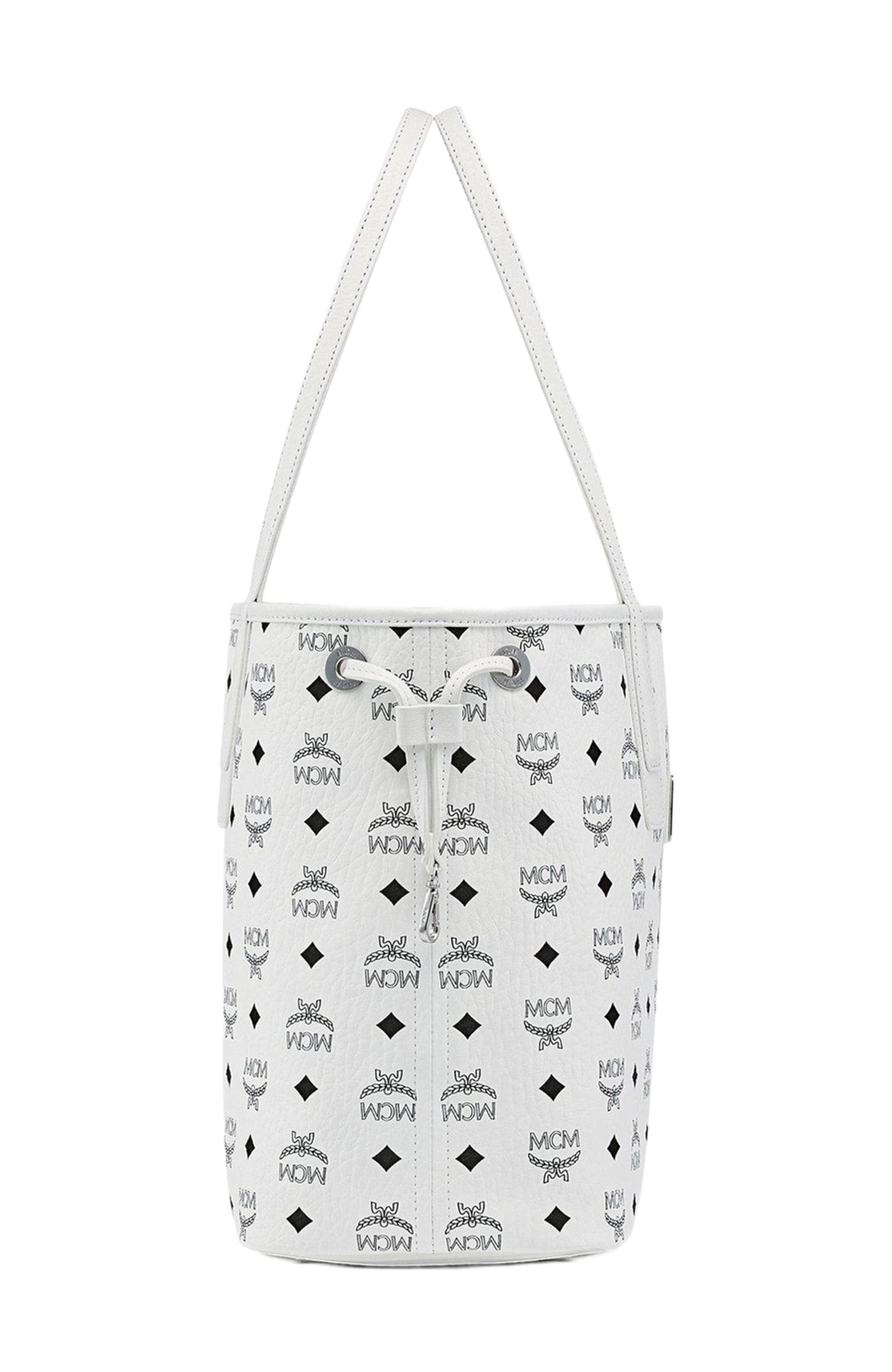MCM Medium Liz Reversible Shopper, Alternate, color, White