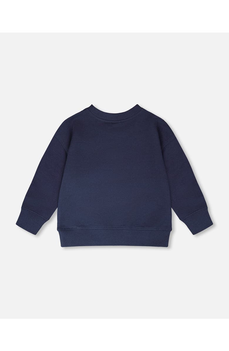 Deux par Deux Long Sleeve Graphic French Terry Sweatshirt, Alternate, color, Blue