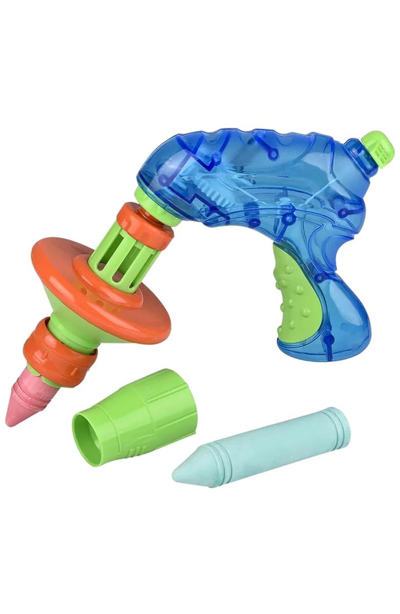 Lanard Chalkie Chalkie Chalk Top Spinning Chalk Scribbler, Rip Cord Launcher, Alternate, color, Multicolored
