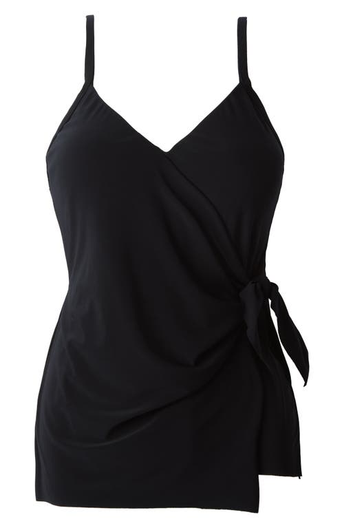 Magicsuit ® Carma Side Tie Solid Tankini Top In Black