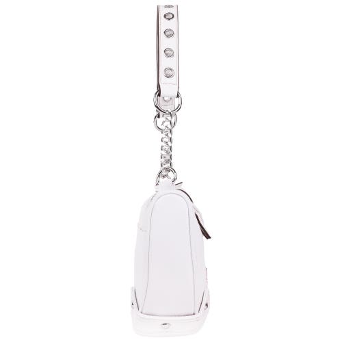 True Religion Chain Handle Denim Hobo In White