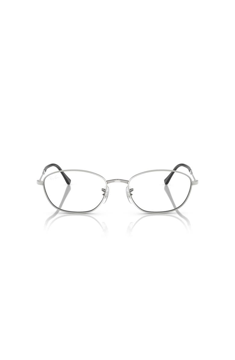 Ray-Ban 55mm Irregular optical glasses, Alternate, color, Silver