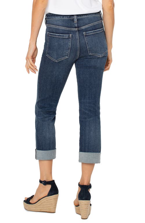 Liverpool Los Angeles Charlie Cuffed Mid Rise Crop Slim Jeans In Wells