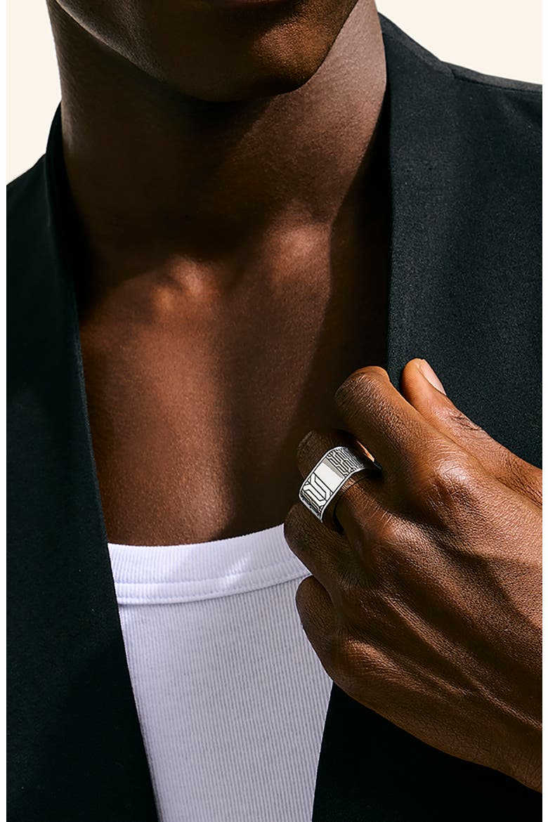 Icon 50 Signet Ring, Alternate, color, SILVER