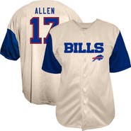 FANATICS Men's Fanatics Josh Allen Cream Buffalo Bills Big & Tall Baseball Button-Up Shirt