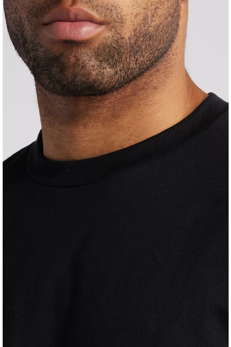 Regular Fit 4-Pack Supima® Cotton T-Shirts, Alternate, color, BLACK
