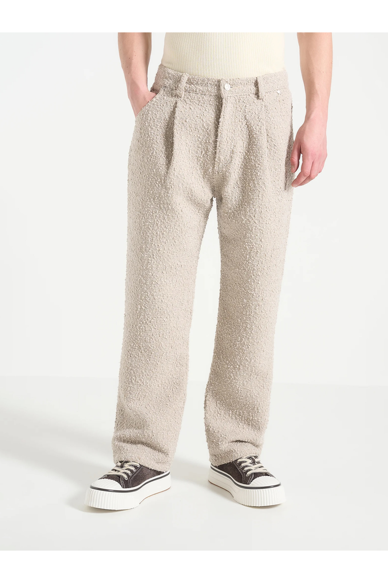Arnault Textured Boucle Denim Jeans, Main, color, Beige