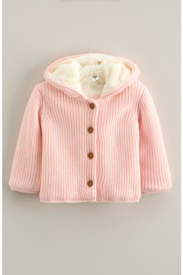 Fleece Lined Hooded Cardigan, Main, color, PINK DOGWOOD