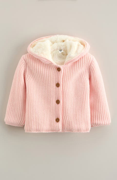 Fleece Lined Hooded Cardigan