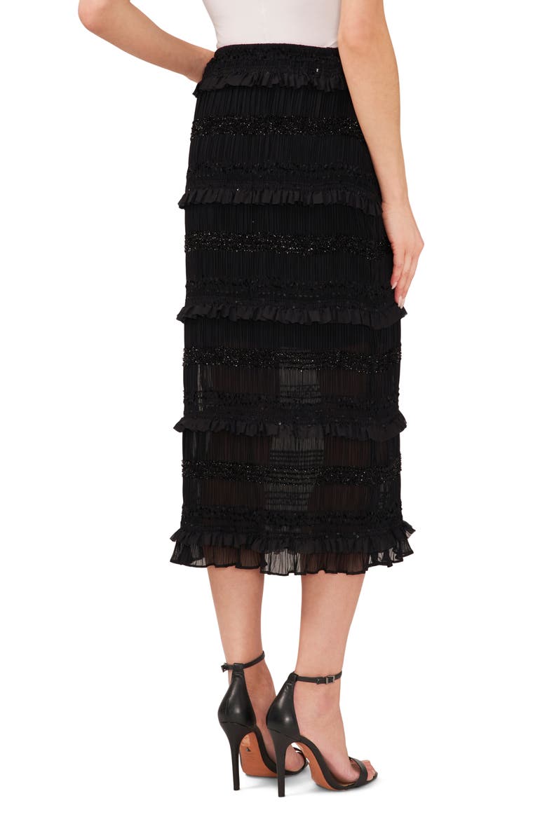 CeCe Sparkle Stripe Ruffle Chiffon Skirt, Alternate, color,