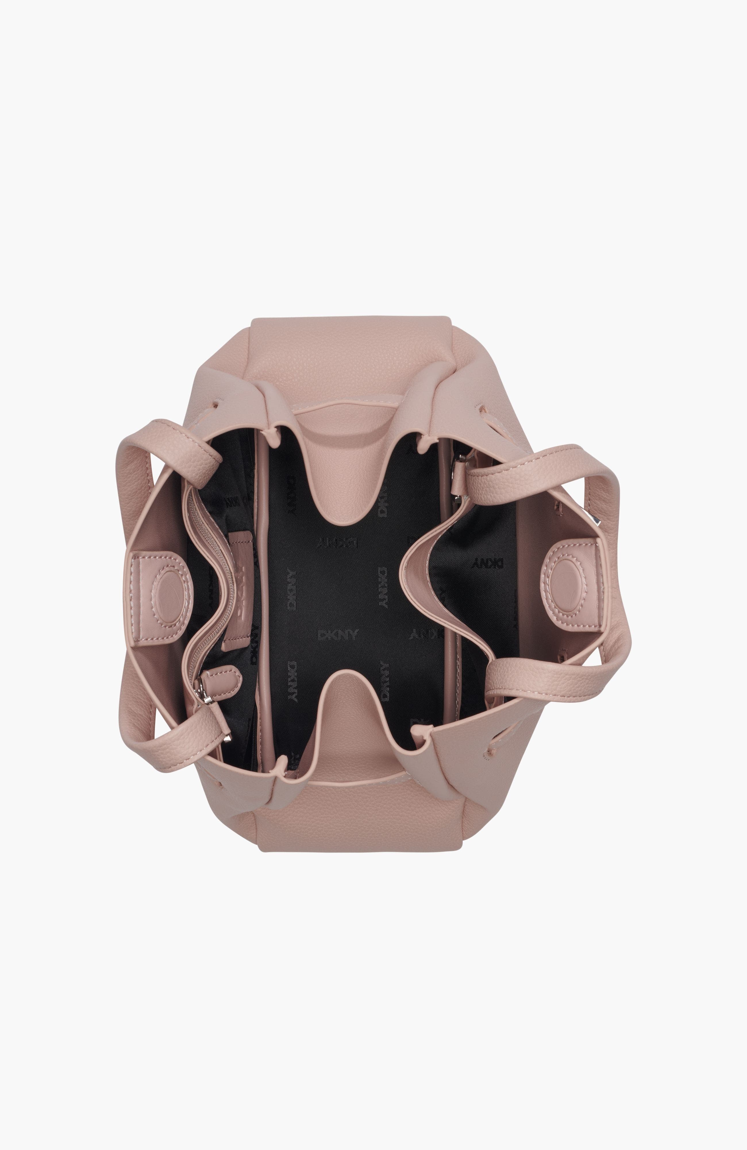 DKNY Bryar Small Satchel with Heart Dangle, Alternate, color, Pale Blush