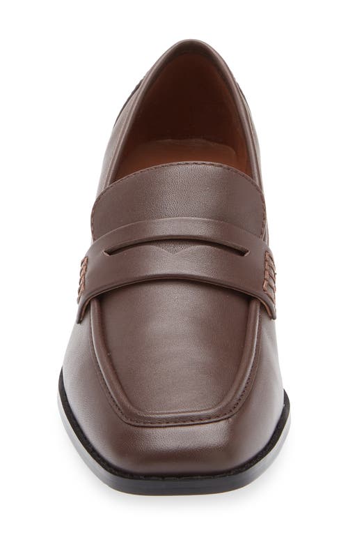 Reiss Heidi Penny Loafer Pump In Chocolate