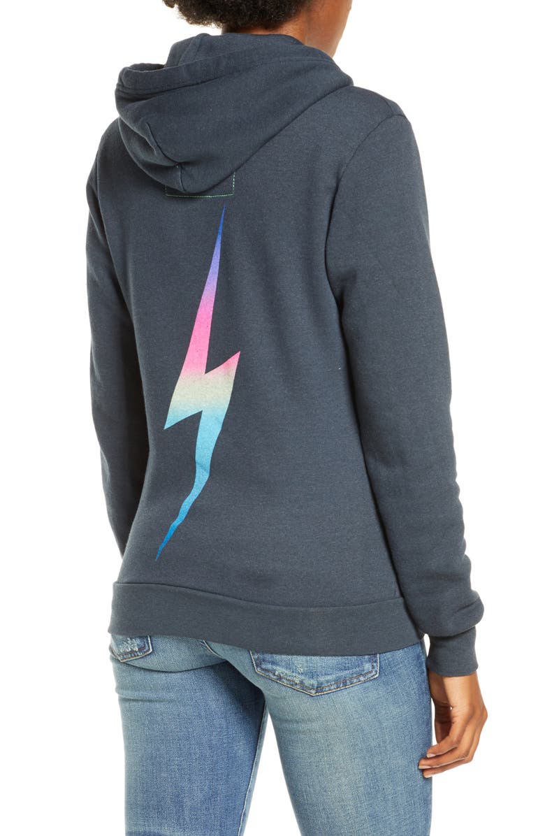 Aviator Nation Bolt Zip Hoodie, Alternate, color, 