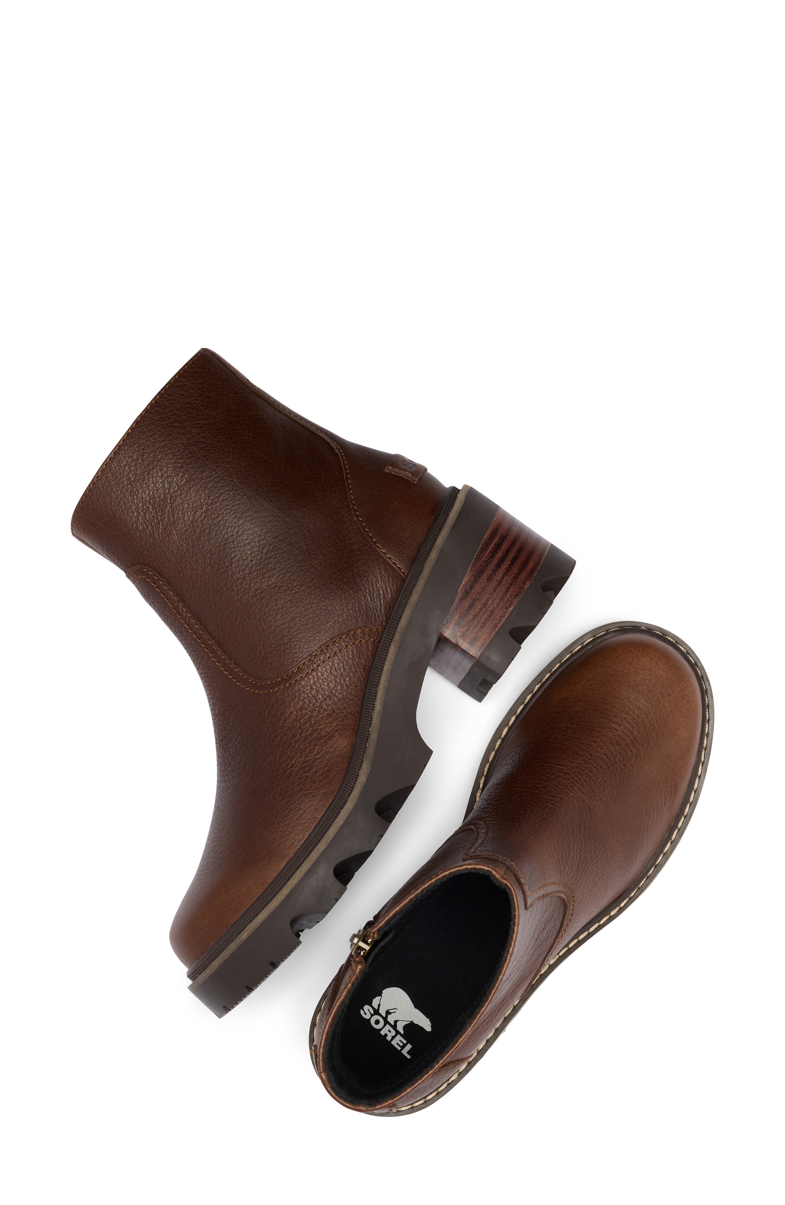 Joan Now Bootie, Alternate, color, TOBACCO/ BLACKENED BROWN