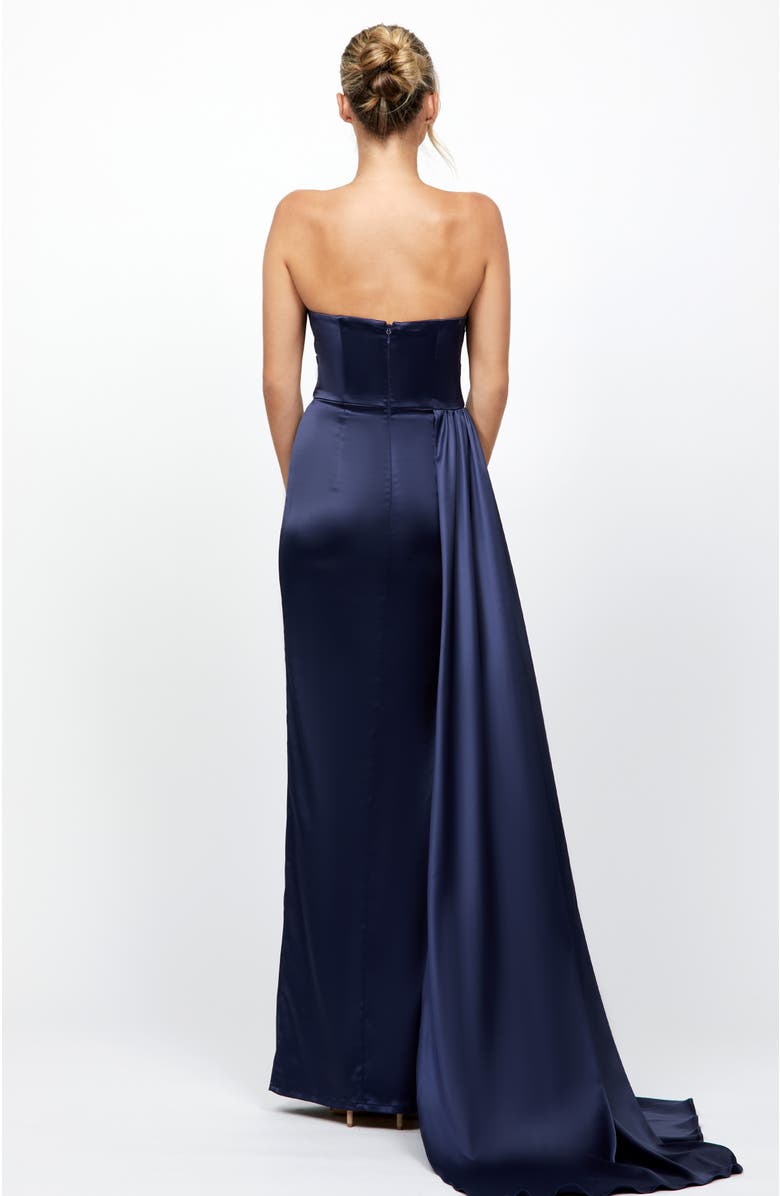 Bariano Bonni Strapless Sash Gown, Alternate, color, 