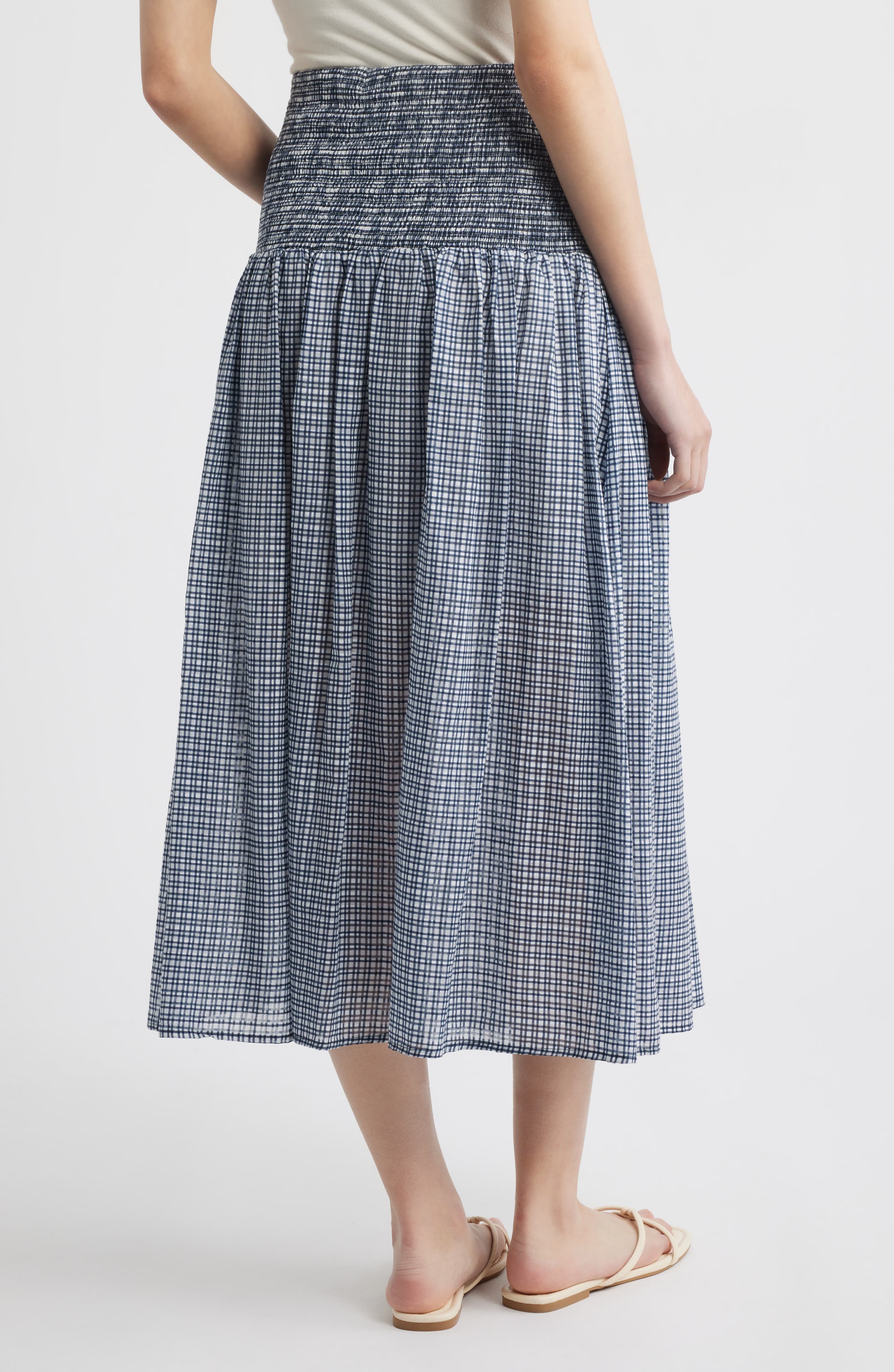 Tiered Smocked Waist Skirt - image 2