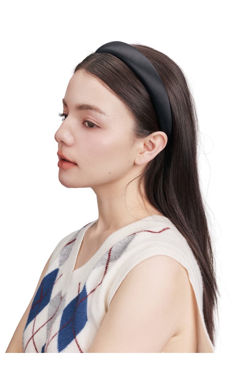 OLAH The Essential Silk Headband, Alternate, color, Black
