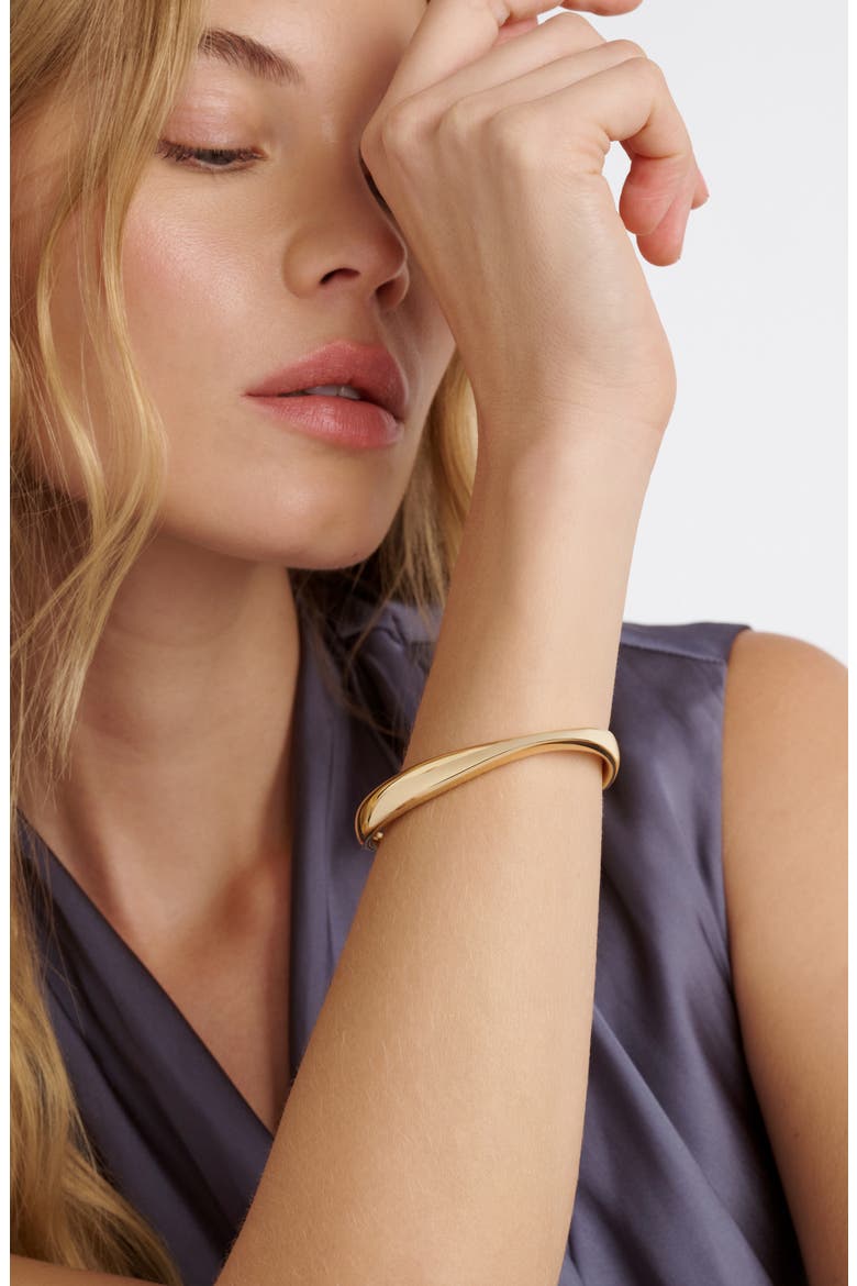 Cova Contour Cuff Bracelet, Alternate, color, METALLIC GOLD