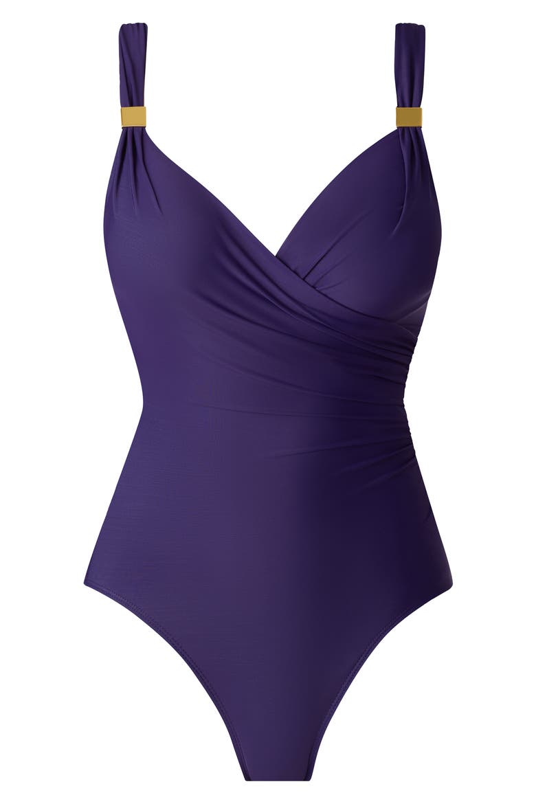 Razzle Dazzle Siren One-Piece Swimsuit, Alternate, color, MULBERRY